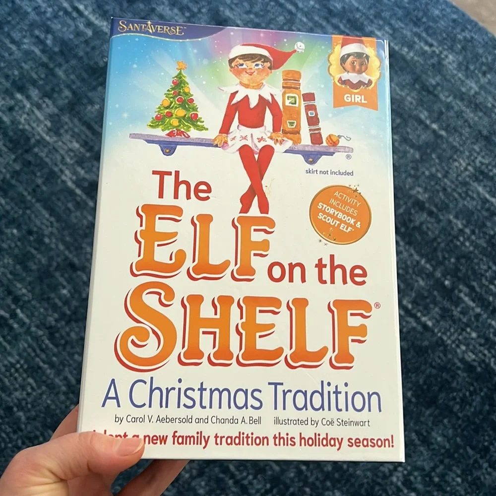 The Elf on the Shelf A Christmas Tradition in the box with Book and DVD